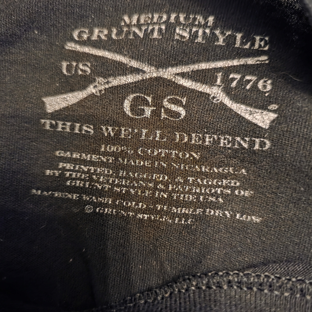 Men’s Grunt Style “Golf Foxtrot Yankee” GFY Patriotic T-Shirt Black Size Medium - Picture 6 of 6